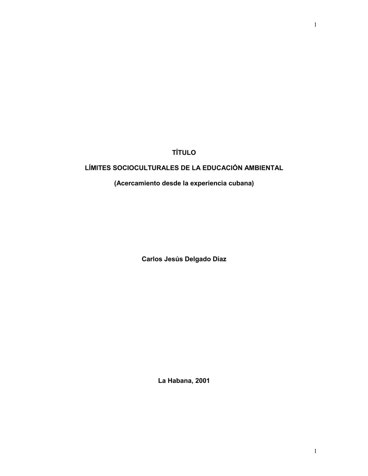 Límites socioculturales de la educación ambiental